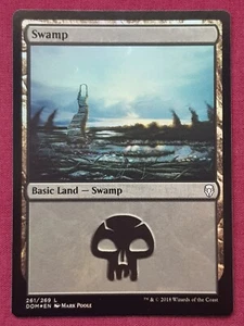 Magic The Gathering DOMINARIA FOIL SWAMP 261 land card MTG - Picture 1 of 2