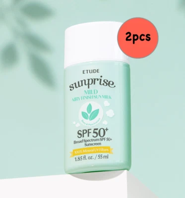 [ ETUDE HOUSE ]  Sunprise Mild Airy Finish Sun Milk  55ml SPF 50+ PA+++ Sale! - Image 1 of 4