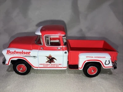 1955 CHEVROLET PICK UP TRUCK   Die Cast 1:43 YVT04 Budweiser Step Side - Image 1 of 4