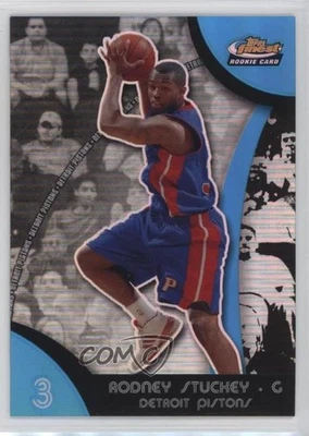 2007-08 Topps Finest Blue Refractor /199 Rodney Stuckey #99 Rookie RC - Image 1 of 2