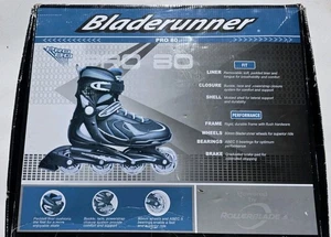 Herren Größe 10 Bladerunner Pro 80 Inline Rollerblades grau/blau/schwarz - Bild 1 von 7