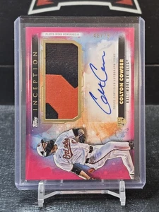 2024 TOPPS INCEPTION COLTON COWSER ORIOLES PINK PARALLEL AUTO PATCH ROOKIE /75 - Picture 1 of 1