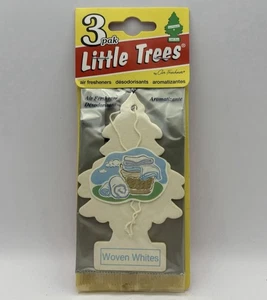 Vintage 2005 Little Trees Car Air Fresheners Discontinued Woven Whites 3 Pak - Picture 1 of 6