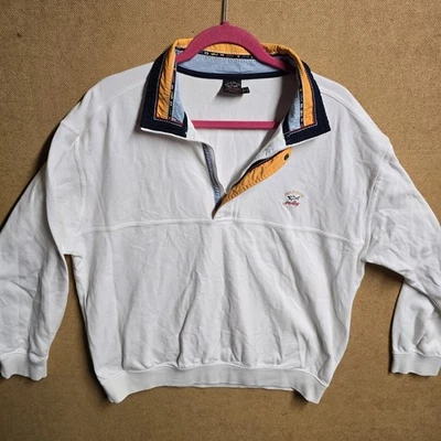 Paul & Shark Yacht Wear L Cuarto Cremallera Pullover Chaqueta Barco Preppy Náutica Foto 1 de 4