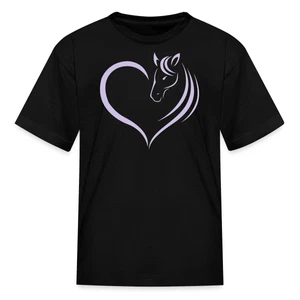 Horse Heart Horse Love Kid's T-Shirt - Picture 1 of 19