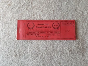 1960 Ticket Stubs NCAA Gymnastics Championship Pennsylvania State University  - Bild 1 von 6