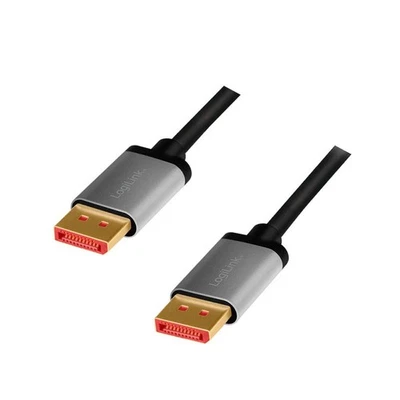 Logilink 3m DisplayPort-Kabel DP/M zu DP/M 8K/60 Hz Alu schwarz/grau - Bild 1 von 4