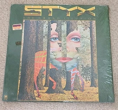 Styx The Grand Illusion Vinyl LP w/Poster 1977 A&M Records w/Shrink Wrap - Image 1 of 4