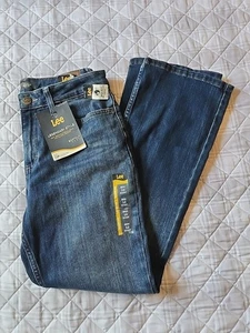 Kurze legendäre Damenjeans Größe 10 Lee Bootcut mittelhoher Bund Stretch neu mit Etikett - Bild 1 von 10
