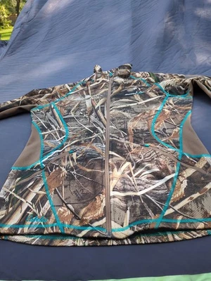 Cabela's 4 Most Inhibit Outfit Su Western Zonz Medio Camuflaje Cremallera Completa Chaqueta Foto 1 de 4