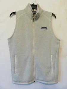 Patagonia Better Suéter Chaleco Mujer Mediano Marfil Cremallera Completa Vellón Exterior Logo - Imagen 1 de 9