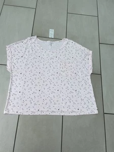 BNWTS. NIGHTWEAR BY GEORGE. SIZE 20/22. PINK STRETCH, STAR/MOON PRINT PJ TOP - Picture 1 of 13