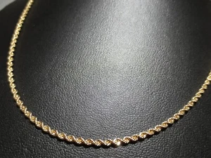 CADENA CUERDA ORO MACIZO 14K YG 17" LARGO 2,03 MM GRUESO 7,00 gramos (G130820-1) - Imagen 1 de 13