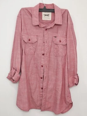 Camisa roja con cuello abotonado Obey Propaganda para hombre talla mediana Foto 1 de 4