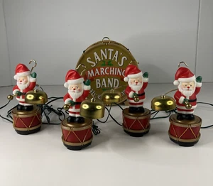 Mr Christmas Santa's Marching Band 4 Babbo Natale batteria animatronic musical 23611 funziona - Foto 1 di 14