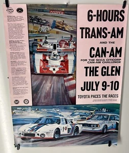 Original vintage 1977 Watkins Glen Poster Can Am Trans Am Race Turner - Picture 1 of 8