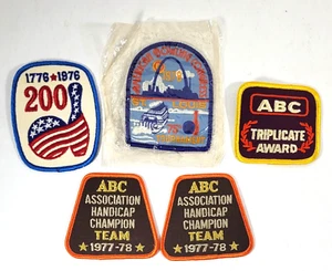 ABC Lot of 5 Bowling Patches St. Louis 75th Tournament and More 1976 1977 1978 - Bild 1 von 7