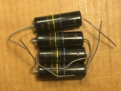 4 condensadores de aceite amplificador PIO Sprague Bumble Bee .1 uf 600v emparejados NOS PRUEBA BUENO D Foto 1 de 4
