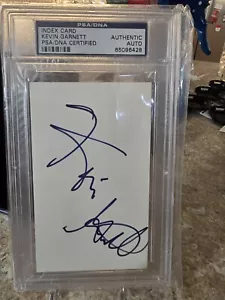 KEVIN GARNETT Signed INDEX CARD PSA Authentic. Celtics/Timberwolves - Picture 1 of 1