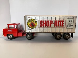 Vintage 1960s Toy Shop-Rite Tractor Trailer by Marx, Model H306, Metal, 25" Long - Picture 1 of 16
