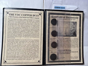 4 Coin VOC Copper Duit Dutch East Indies Co. Album with COA COBM-6243 - Picture 1 of 14