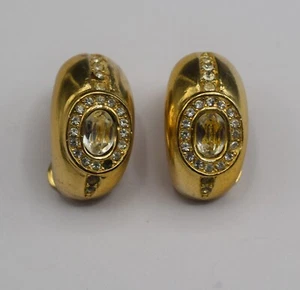 PENDIENTES CLIP FIRMADOS CRISTALES CHRISTIAN DIOR VINTAGE - Imagen 1 de 7