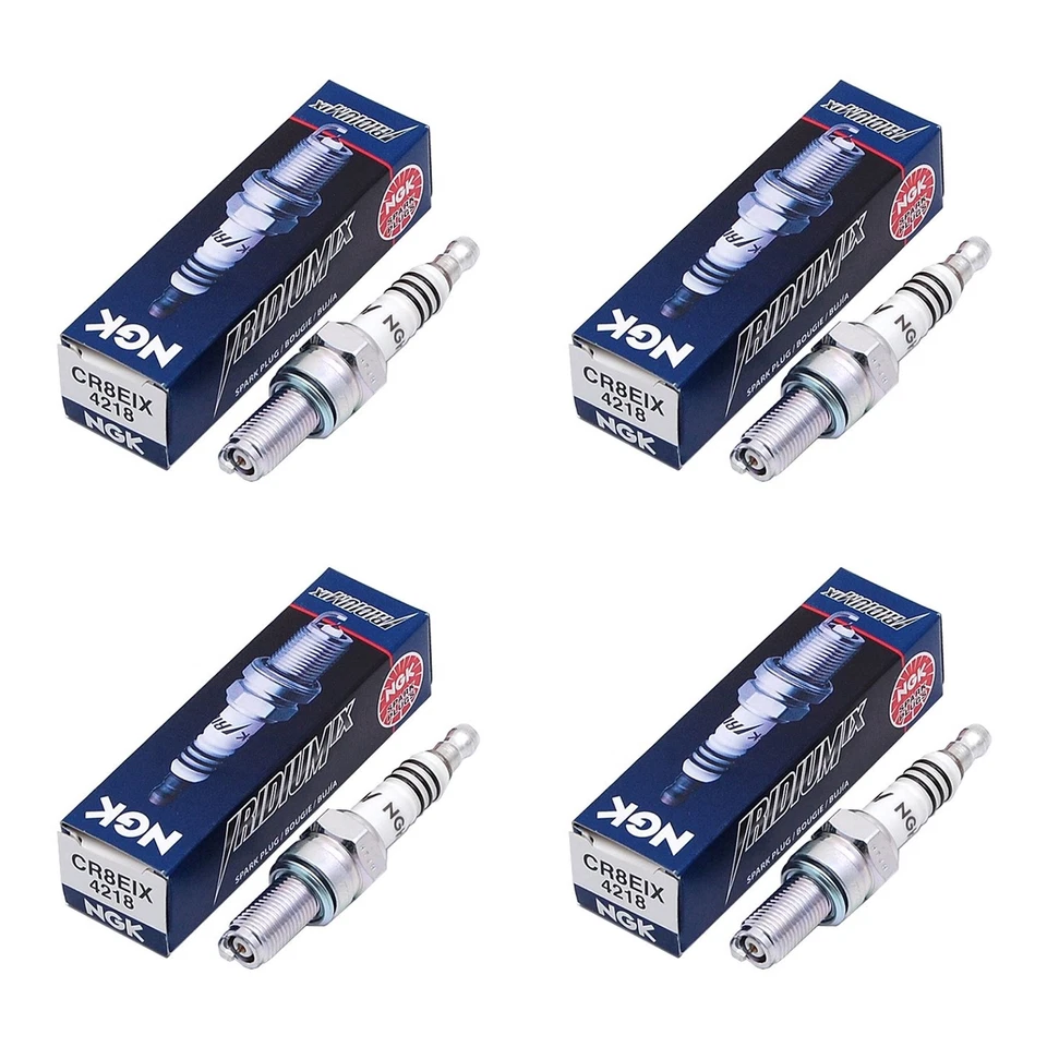 NGK CR8EIX Iridium Spark Plug Pack of 4 Suzuki SV 1000 S2 2005 - Image 1 of 1