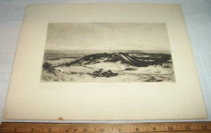 Grabado antiguo; serpiente marina de 1864 por Elihu Vedder, monstruo marino, simbolista - Imagen 1 de 5