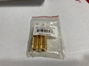 Audiophile Stereo Pair Parts Express Gold-Plated Banana Plugs, Compression Type - Picture 1 of 2