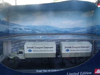1:43  Schuco (Germany) Krupp Titan  mit Anhänger truck limited edition - Image 1 of 4
