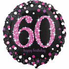 60. GEBURTSTAG PINK Luftballon Folienballon Happy Birthday Geschenk Deko Party 