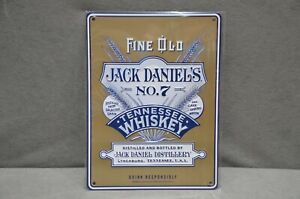 Neu Fine Old Jack Daniel's Nr. 7 Tennessee Whiskey Metall Blechschild 27 x 20 cm 2020