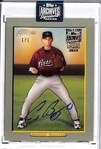 Craig Biggio 2024 Topps Archives Signature Series Auto 1/1 - 2005 Turkey Red - Picture 1 of 2