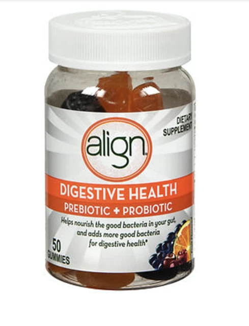 Align Digestive Health Prebiotic + Probiotic Supplement Gummy - 50 Count (3-Pack)