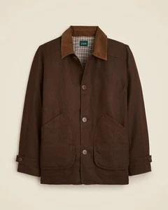 New Jcrew J Crew Heritage Barn Linen Jacket 1983 Size Medium Brown $198 NWT - Picture 1 of 3