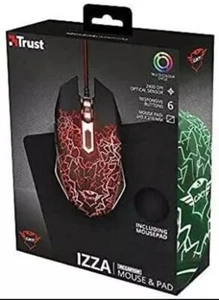 Trust Gaming GXT 783 Gaming Mouse illuminated 2400 dpi and Mouse Pad 245x210 mm - Picture 1 of 2