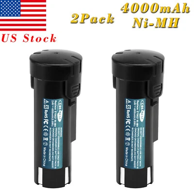 CREABEST 2Pcs 2.4V 4.0Ah Ni-MH Battery For Panasonic EY503B,EY3652,EY9021, EY9021B,EY903