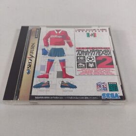 Japanese J.League Sakatsuku 2 Pro Soccer Sega Saturn Japan Import Complete CIB