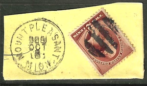 Banconota Sc #210 Anno Invertito Griglia Fantasia Annullo 2 Centesimi Washington 1883 US 16F41 - Foto 1 di 2