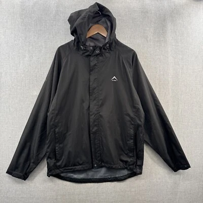 Chaqueta cortavientos K Way para hombre mediana negra cremallera completa ventilada con capucha logotipo exterior Foto 1 de 4