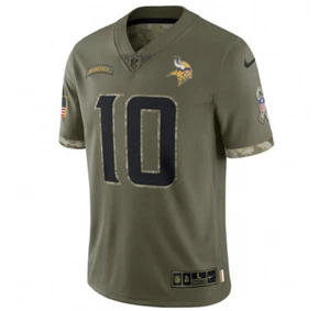 Camiseta deportiva limitada de los Minnesota Vikings Fran Tarkenton Nike Salute To Service NFL grande - Imagen 1 de 5