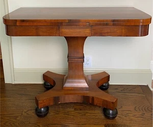 Antique English Rosewood Card Table - Picture 1 of 8