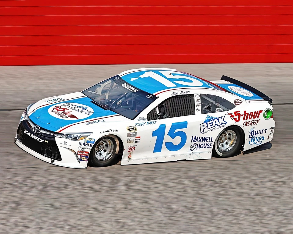 Impresión fotográfica brillante Clint Bowyer NASCAR 2015 Darlington Throwback 8"X10" Foto 1 de 1