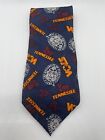 Vintage UT Volunteers Necktie 100% Silk Navy & Orange Logo UT Seal Tie - Wembley