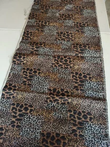 Big Cats, Animal Print, Fabric, Cheetah, Leopard, Panther, 25" x 117", 90s - Picture 1 of 7