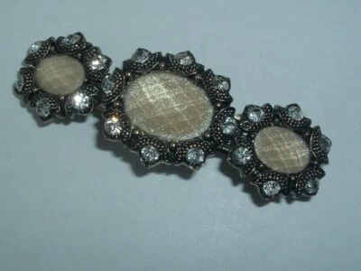 CREMA PLÁSTICO GEMA Y DIAMANTES DE IMITACIÓN METAL PASADOR PARA EL CABELLO ACCESORIO PARA EL CABELLO Foto 1 de 2