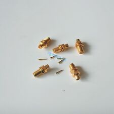 10X SMA female Jack solder nut bulkhead semi-rigid RG402 0.141" RF connector
