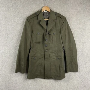 US Military Army Jacket 37R Gabardine Wool Blend Marine Corps Uniform Vintage - Picture 1 of 10