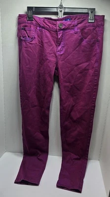 Pantalones de mezclilla ajustados púrpura metálico tinta zafiro jeggings mujer junior talla 11 Foto 1 de 4