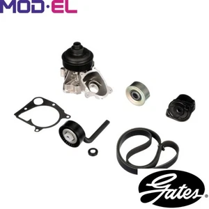 WATER PUMP + VRIBBED BELT SET KP16PK2083 FOR BMW 7/E65/E66 X5/E53 M57D30 3.0L - Picture 1 of 8